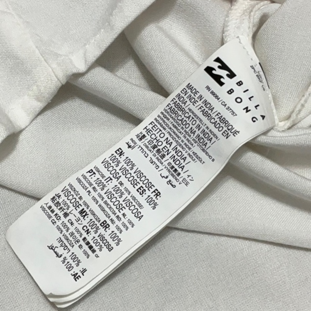 BILLABONG On Vacation Shirt S 23” P2P White $70 Retail NWOT - Picture 11 of 13